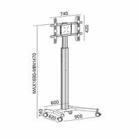 мобильная стойка 2MVESA MediaPro 110 MDP-0110-S