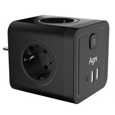 разветвитель AGNI TP-WJ3U4E-C-black