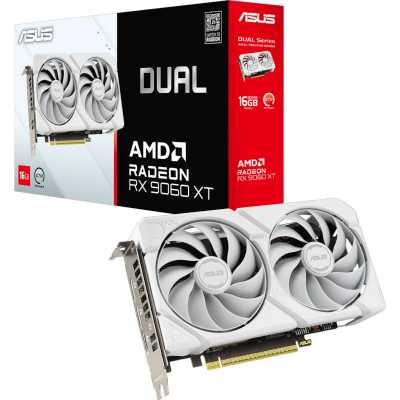 ASUS AMD Radeon RX 9060 XT 16Gb DUAL-RX9060XT-16G-WHITE
