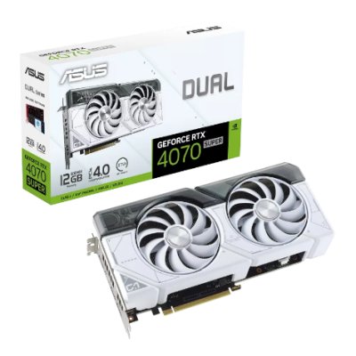 ASUS nVidia GeForce RTX 4070 Super 12Gb DUAL-RTX4070S-12G-WHITE