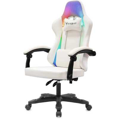 игровое кресло Бюрократ KNIGHT WOLF RGB WH