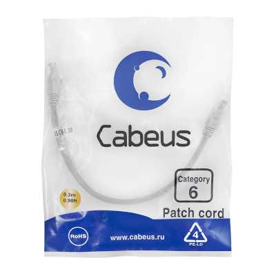 Cabeus PC-UTP-RJ45-Cat.6-0.3m