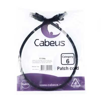 Cabeus PC-UTP-RJ45-Cat.6-0.5m-BK-LSZH