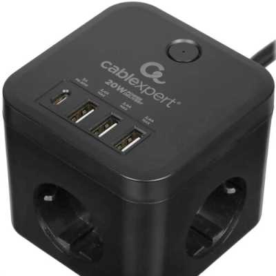 сетевой фильтр Cablexpert Cube CUBE-3-CU3-B-1.5