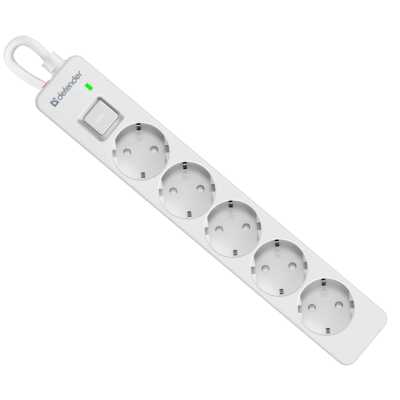 сетевой фильтр Defender DFS 135 White