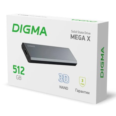 SSD диск Digma Mega X 512Gb DGSM8512G1MGG