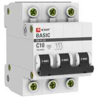 EKF ВА 47-29 3P (C) 4.5kA 10 А mcb4729-3-10C