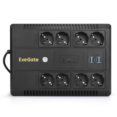 ИБП ExeGate Neo NNB-600.LED.AVR.8SH.CH