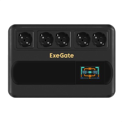 ИБП ExeGate Neo Smart BU-1000.LCD.AVR.5SH.RJ.USB