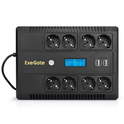 ИБП ExeGate Neo Smart LHB-850.LCD.AVR.8SH.CH.RJ.USB EX295014RUS