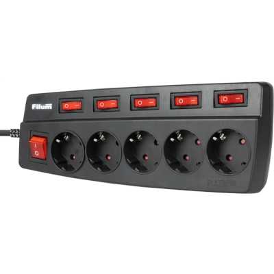 сетевой фильтр Filum FL-SPL5-3.0M-BL