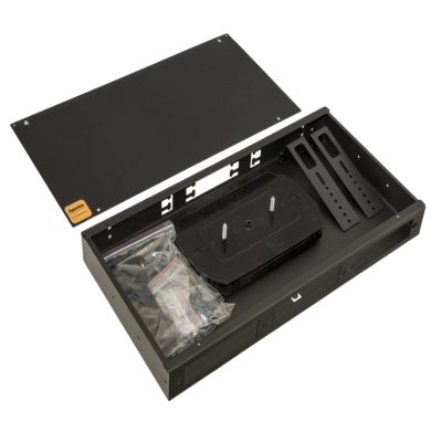 Hyperline FO-19R-1U-3xSLT-W140H42-24UN-BK