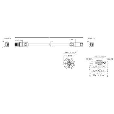 Hyperline PC-LPM-UTP-RJ45-RJ45-C6a-5M-LSZH-GY