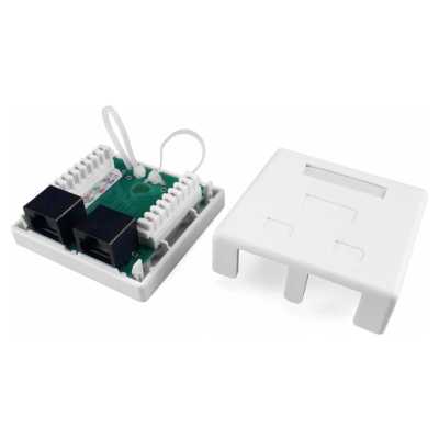 розетка компьютерная Hyperline SB1-2-8P8C-C5e-WH