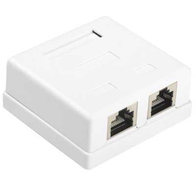 розетка компьютерная Hyperline SB1-2-8P8C-C6-SH-WH