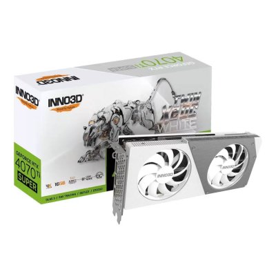 Inno3D nVidia GeForce RTX 4070 Ti Super Twin X2 OC White 12Gb N407TS2-166XX-186156W