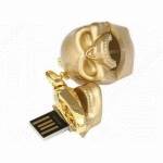Jet.A 4GB USB Flash Drive Skull Gold