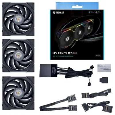 Lian Li Uni Fan TL 120 ARGB Black 3 Pack
