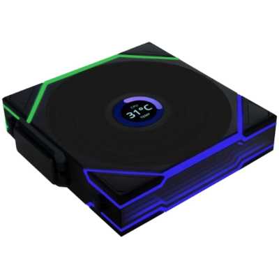 кулер Lian Li Uni Fan TL Wireless LCD 120 Reverse ARGB Black