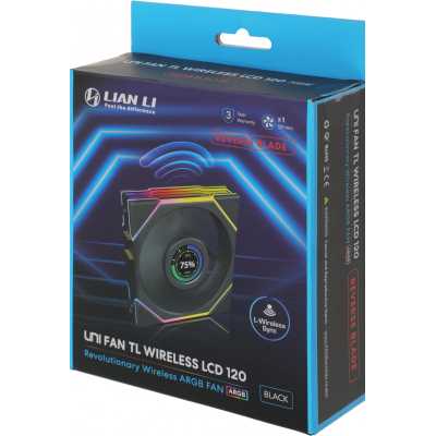 кулер Lian Li Uni Fan TL Wireless LCD 120 Reverse ARGB Black