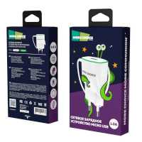 сетевое зарядное устройство More choice NC40m White-Green
