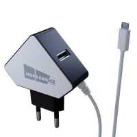 сетевое зарядное устройство More choice NC42m White-Black