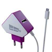 сетевое зарядное устройство More choice NC42m White-Purple