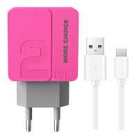 сетевое зарядное устройство More choice NC46a Pink