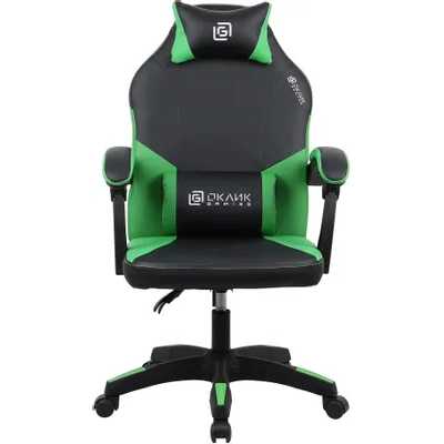игровое кресло Oklick Spirit Black/Green