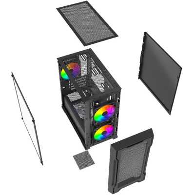 PowerCase Mistral Micro X3B ARGB Black
