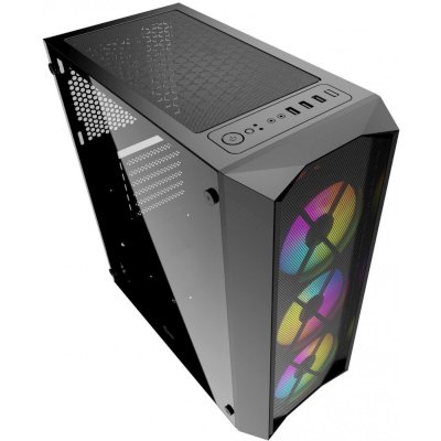 PowerCase Rhombus X3 Mesh LED Black