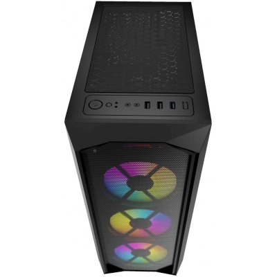 PowerCase Rhombus X3 Mesh LED Black