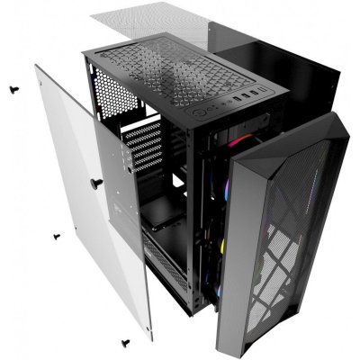 PowerCase Rhombus X3 Mesh LED Black