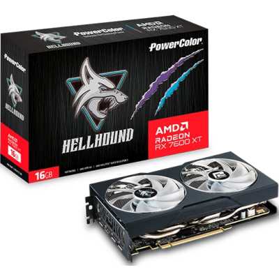 PowerColor AMD Radeon RX 7600 XT Hellhound 16Gb RX 7600 XT 16G-L/OC