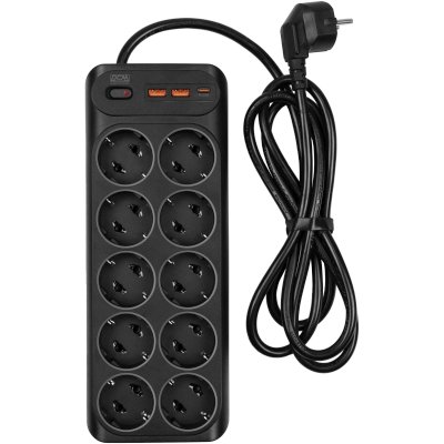 сетевой фильтр PowerCom SP-10 USB2A1CB 1.8M
