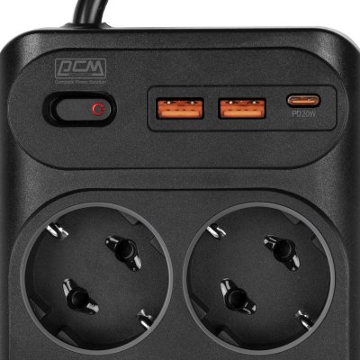 сетевой фильтр PowerCom SP-10 USB2A1CB 3.0M