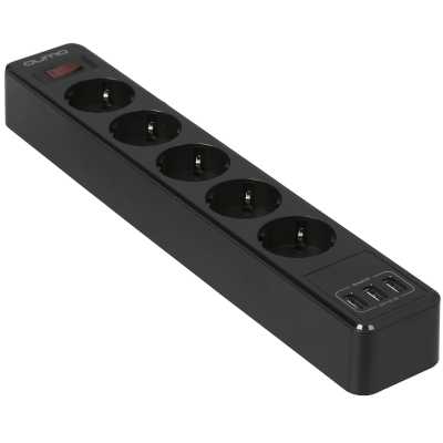 сетевой фильтр Qumo Power Bar 5SP4U P-0005 Black