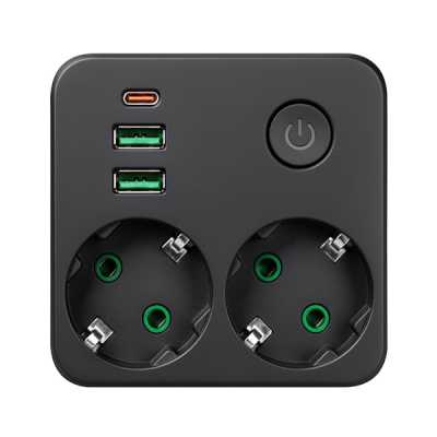 Qumo Power Block Light 4SPBARU P-0008 Black