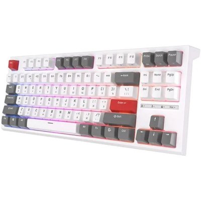 Royal Kludge RK-R87 White/Gray/Red 6935280824142
